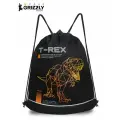 Мешок для обуви GRIZZLY с одним отделением, с боковым карманом, укрепленным дном, для школы, для мальчика, OM-51-117