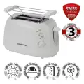 Тостер POLARIS PET 0702L, 750 Вт, 2 тоста, 6 режимов, механическое управление, пластик, белый, 03277