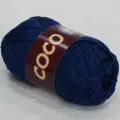 Пряжа VITA cotton COCO Vita, темно-синий - 3857, 100% мерсеризованный хлопок, 5 мотков, 50 г, 240 м.
