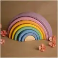 Радуга Деревянная Игрушка Балансир Декор для Детской Комнаты с Вашей Гравировкой