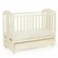 Кроватка для новорожденных Bebizaro Regency Teddy Vanilla Маятник универсальный с ящиком (ШхГхВ) 125х67х105 см