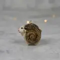 Елочная игрушка/сувенир/символ года Козлик рожки ракушки. Фарфоровая мануфактура. Фарфор
