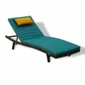 Шезлонг Malacca Авиано, зебрано с матрасом океан, нагрузка до 150 кг