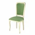Стул деревянный дезире 41, массив бука, эмаль слоновая кость зеленый