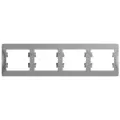 Рамка 4-ая алюминий, Schneider Electric Glossa (комплект 5шт)