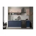 Кухонный гарнитур угловой Техно, Компоновка №2, 0.9*2.7 м, Пудра софт/Ультрамарин софт, МиФ