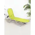 Шезлонг с регулировкой наклона из алюминия Флэт (Flat), лайм