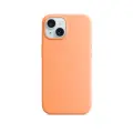 Чехол силиконовый Магсейф для iPhone 15 Orange Sorbet с анимацией NFC, Silicone case Магсейф для айфон 15 - Оранжевый