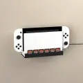 Кронштейн для Nintendo Switch с отсеками для хранением игр, настенный, черный