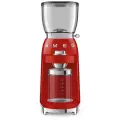 Кофемолка Smeg CGF01RDEU, 150 ВТ, 30 степеней регулировки помола, красный