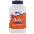 Now Foods B-50 250 veg caps НАУ В-50 комплекс 250 веганских капсул (комплексные витамины группы B)