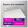 Бумага для акварели 300 г/м2 460x660 мм мелкое зерно, 10 листов, BRAUBERG ART PREMIERE, 113232