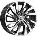 Литой колесный диск iFree ZV Logan II КС882 6xR15 PCD4x100 DIA60.1 ET40 Черный с полированной лицевой поверхностью