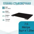 Нащельник металлический ширина 60мм , длина 1,25м*5шт , цвет Черный RAL 9005