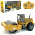 Каток игрушка машинка на радиоуправлении, строительная техника на пульте управления, 1:30, движение во всех направлениях, подсветка, 20х9х8 см