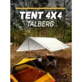 Тент туристический Talberg TENT 4Х4м SAHARA, серый, оттяжки, колышки, сумка-чехол в комплекте