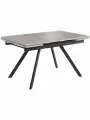 Стол обеденный рендал EGGER: Бетон Чикаго светлый, Царговый пояс Черный