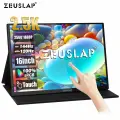 ZEUSLAP 16 2.5K 144hz сенсорный экран портативный монитор 2560*1600 100%sRGB 500Cd/m туристический дисплей для ноутбука компьютера Steam Deck PS5 Switch Xbox