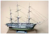 Парусный военный шлюп 1-й русской антарктической кругосветной экспедиции Мирный, модель корабля из бумаги, М.1:200