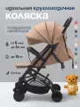 Коляска прогулочная складная для путешествий Tommy Trip коричневая