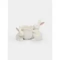 Конфетница, 19х15 см, керамика, молочно-золотистая, Кролики с цветком, White Rabbit