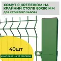 Комплект хомутов для крайнего столба 80х80 40 шт, для крепления сетчатого забора