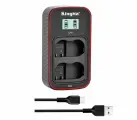 Зарядное устройство Kingma BM058-ENEL15, USB, для 2х Nikon EN-EL15, дисплей