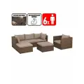 Комплект мебели из искусственного ротанга Гардини Релакс, для дачи и сада, коричневый