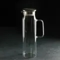 Кувшин Magistro «Богема», стекло, 2 л, с металлической крышкой, серебристый
