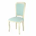 Стул деревянный дезире 41, массив бука, эмаль слоновая кость голубой