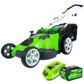 Газонокосилка аккумуляторная Greenworks TwinForce, 40V, 49 см, АКБ 4 Ач и ЗУ