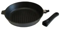 Сковорода-гриль Камская Посуда со съемной бакелитовой ручкой 28 см