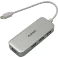 USB-концентратор ORICO TC4U-U3, разъемов: 3, цвет серебристый