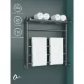 Полотенцесушитель Водяной Onix, модель Classic Plus Grafit Right 700x800, Лесенка с боковым подключением справа, Графит, полный комплект