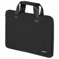 Сумка портфель HEIKKI ULTRA (хейки) с отделением для ноутбука 15,6, Total black, черная, 28х39х3 см, 272609