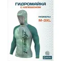 Гидромайка с капюшоном Лонгслив спортивный Гидрокостюм для мужчин Футболка с длинным рукавом мужская Рашгард