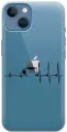 Силиконовый чехол на Apple iPhone 13 / Эпл Айфон 13 с рисунком Coffee Cardiogram