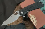Складной нож Honey Badger Leaf D2 L Black