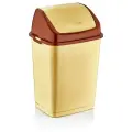 Урна для мусора пластиковая большая 50 л бежевая DD Style