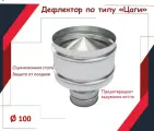 Дефлектор D100 мм, из оцинкованной стали