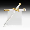 Макет оружия «Сувенирный кортик. Белый с золотой отделкой», 35 см