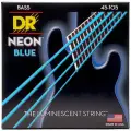 DR NBB-45 HI-DEF NEON струны для 4-струнной бас гитары с люминесцентным покрытием синие 45 105