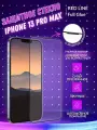 Защитное стекло Apple iPhone 13 Pro Max Full Glue 9H/Защита от царапин Айфон 13 Про Макс/Олеофоб/Без пузырей/Экран накладка прозрачная с черной рамкой
