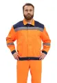 Костюм рабочий ЛЕГИОН куртка/полукомб. Оранжевый/Т. Синий, 48-50, 170-176