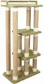 Когтеточка-столбик с домиком и лежанкой Шалун оливковый