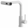 Смеситель белый для кухни с 3х-режимной выдвижной лейкой, кран из нержавеющей стали на мойку BELZ B74811-8