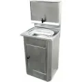 Умывальник весна, 17 л, без ЭВН, мойка нерж, тумба металл, бак металл, серебро