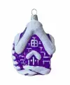 Игрушка на елку Домик с елкой 10.5см голубой