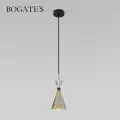 Подвесной светильник с металлическим плафоном Bogate's Glustin 316, E14, 60 Вт, античная бронза/черный