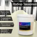 Эпоксидный наливной пол Технопол набор с кварцевым песком (12,060 кг) жемчужно-белый